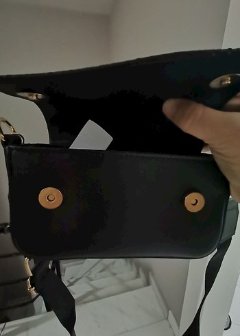 Siyah mini bayan çanta - Görsel 5