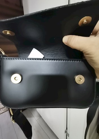 Siyah mini bayan çanta - Görsel 4