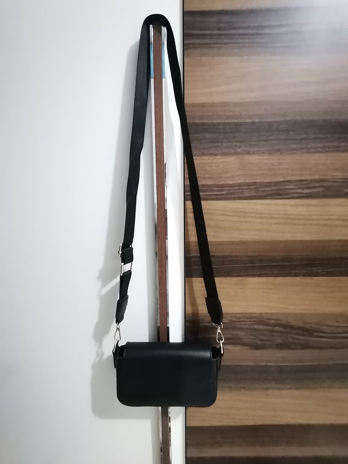 Siyah mini bayan çanta - Görsel 2