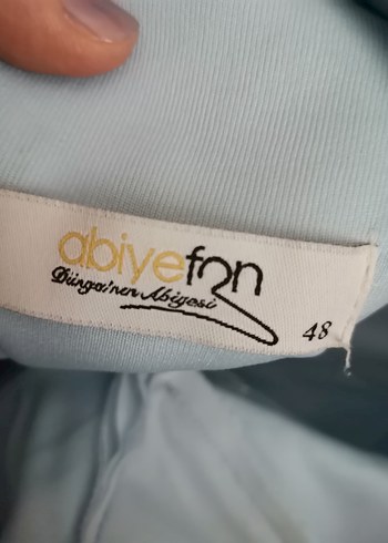 Mavi Drapeli tül Uzun Abiye Elbise - Görsel 6