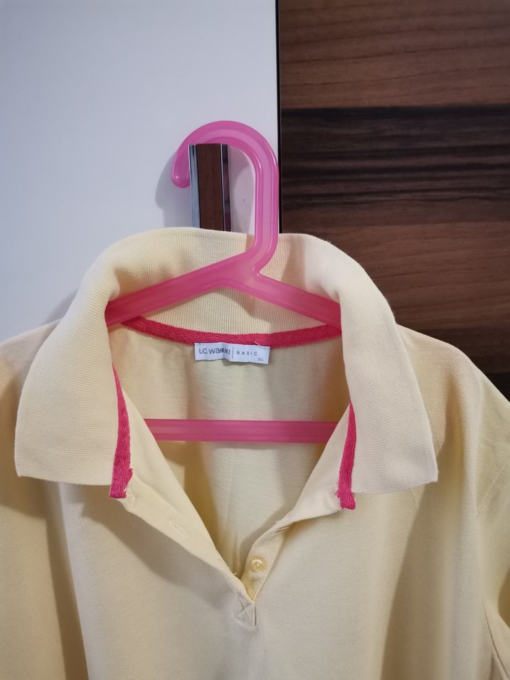 Lcw sarı polo yaka tşört - Görsel 3