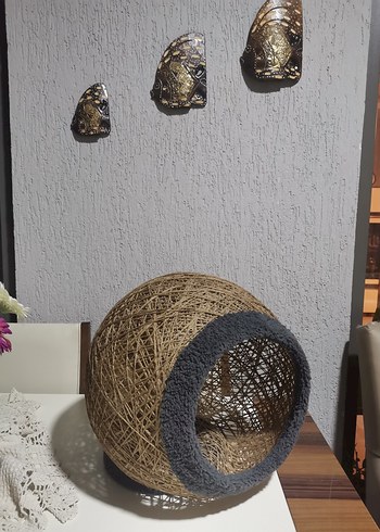 İp hasır örgü Kedi evi - Görsel 3