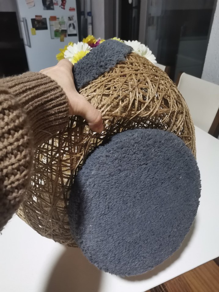 İp hasır örgü Kedi evi - Görsel 5