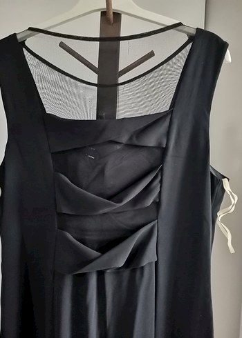 Drapeli Yılan Desenli Uzun Abiye Elbise - Görsel 3