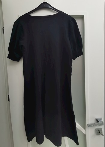 Kadın Siyah Midi Triko Elbise - Görsel 2