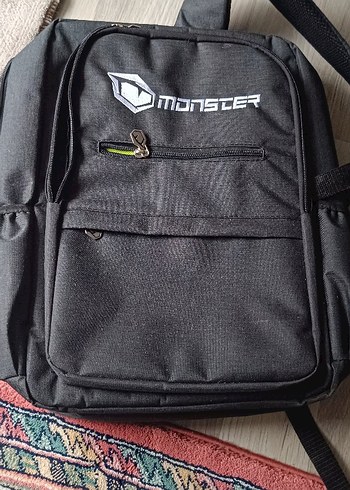 Monster Baskılı Siyah Erkek Sırt Çantası - Görsel 2