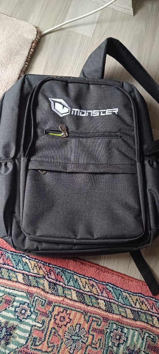 Monster Baskılı Siyah Erkek Sırt Çantası - Görsel 2