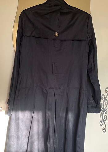 44 Beden Vivezza Gri Midi Denim Trençkot