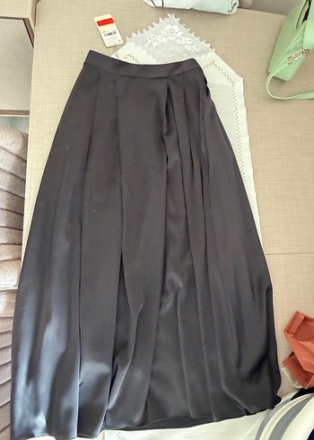 Gri Pilili Midi Kadın Etek - Görsel 2
