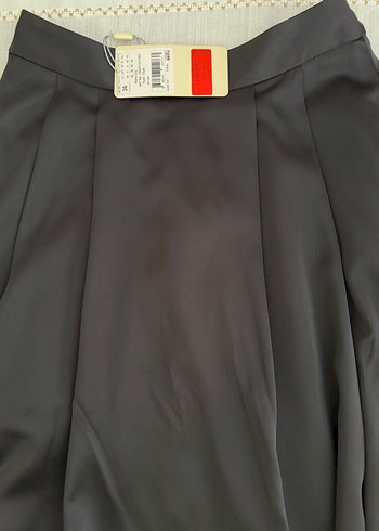 Gri Pilili Midi Kadın Etek - Görsel 4