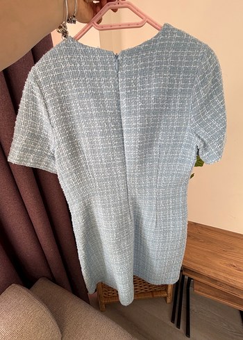 Düğmeli Gri Midi Kadın Triko Elbise - Görsel 3