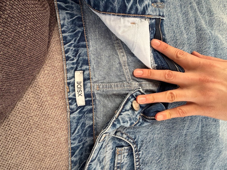 Kadın Gri Denim Midi Etek - Görsel 4