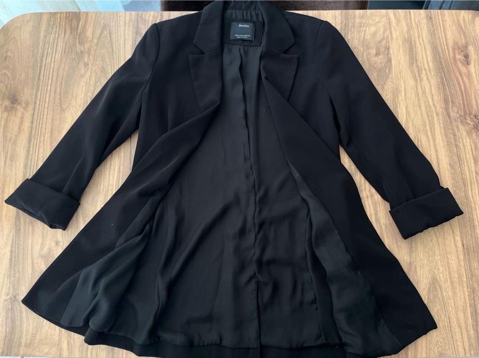 Siyah Düğmeli Kadın Blazer Ceket - Görsel 5