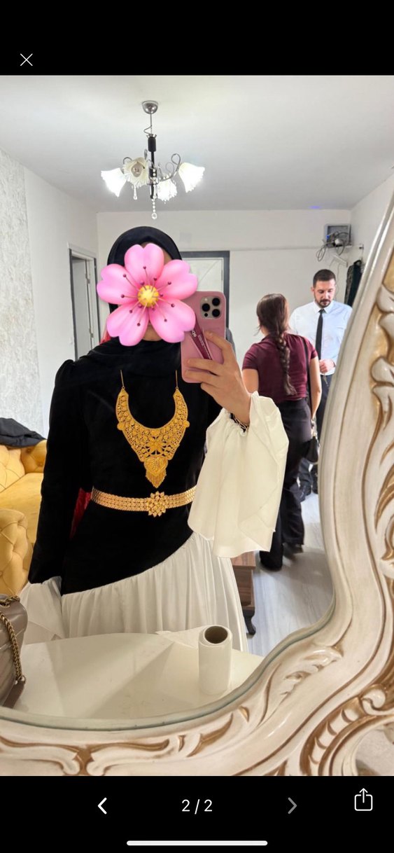 Saten, Pamuklu,Uzun Kollu, Dramalı Uzun Elbise - Görsel 2