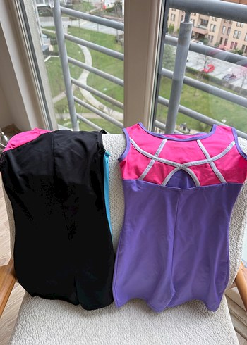 Kız Çocuk Spor Kolsuz Mayo - Mor cimnastik  mayosu - Görsel 2