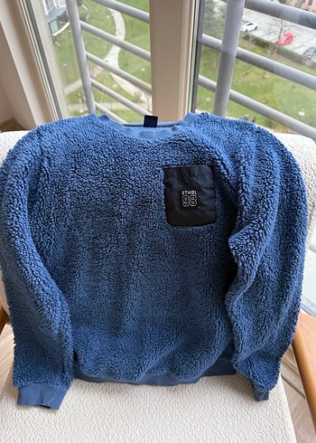 Erkek Çocuk Mavi Fermuarlı Streetwear ince mont - Görsel 4