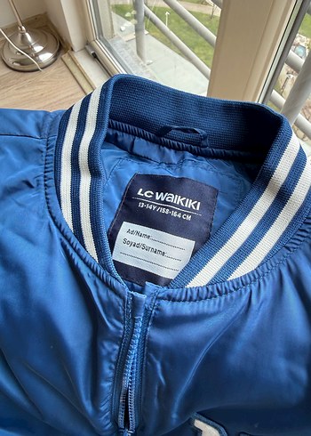 Erkek Çocuk Mavi Fermuarlı Streetwear ince mont - Görsel 2