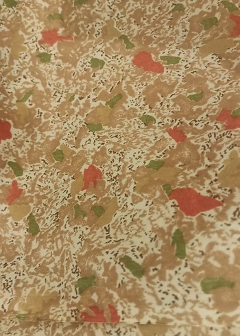 Bej Bohem Tarzı Desenli Elbiselik İnce Kumaş - Görsel 3