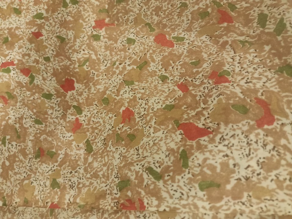 Bej Bohem Tarzı Desenli Elbiselik İnce Kumaş - Görsel 3