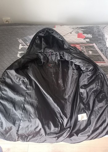 Rosso Bianco Düğmeli Siyah Kadın Mont Kapitone Kumaş - Görsel 4