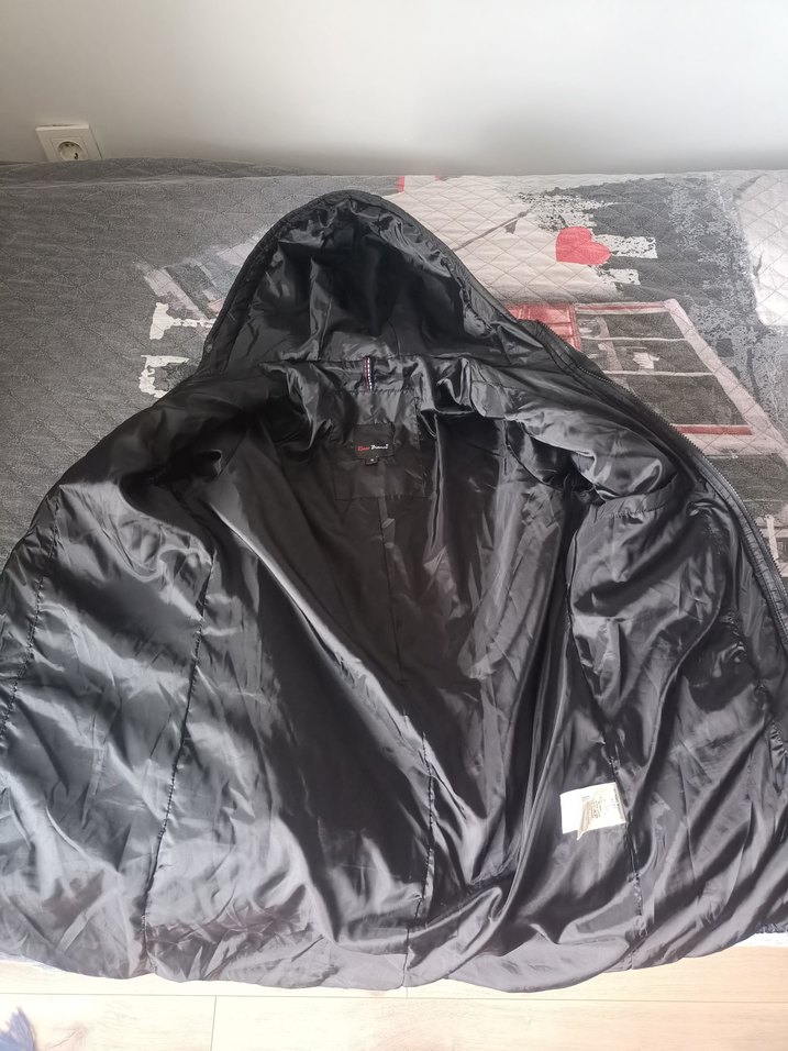 Rosso Bianco Düğmeli Siyah Kadın Mont Kapitone Kumaş - Görsel 4