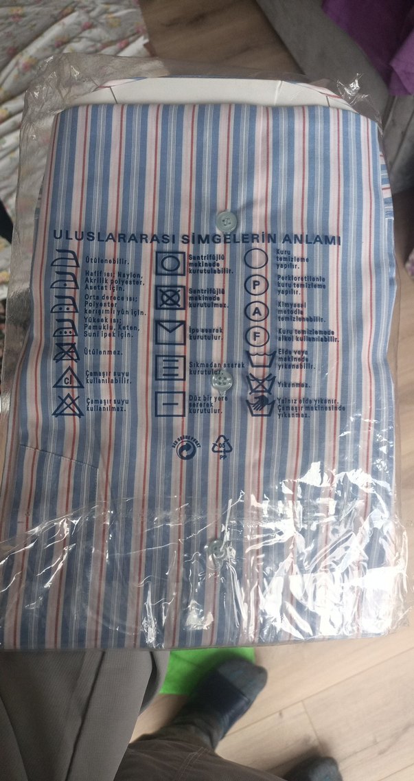 Erkek Kısa Kollu Çizgili Gömlek - Görsel 2