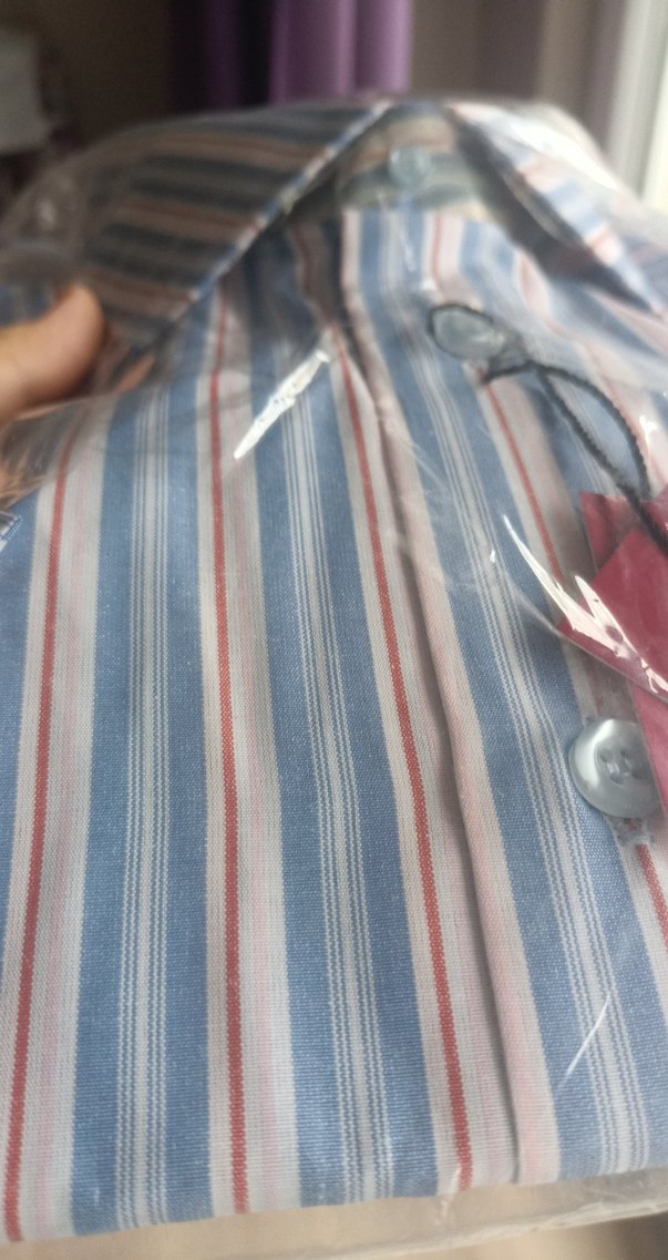 Erkek Kısa Kollu Çizgili Gömlek - Görsel 3