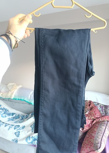 Koyu Lacivert Düz Kesim Chino Pantolon - Görsel 2