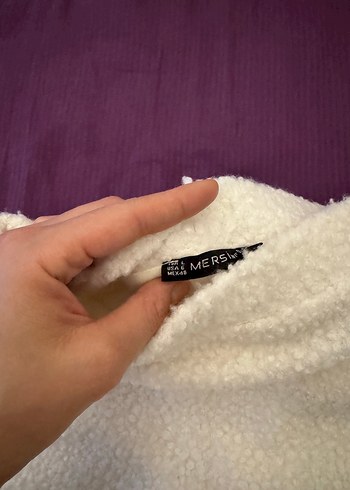 Beyaz Kürklü Kadın Mini Etek - Görsel 2