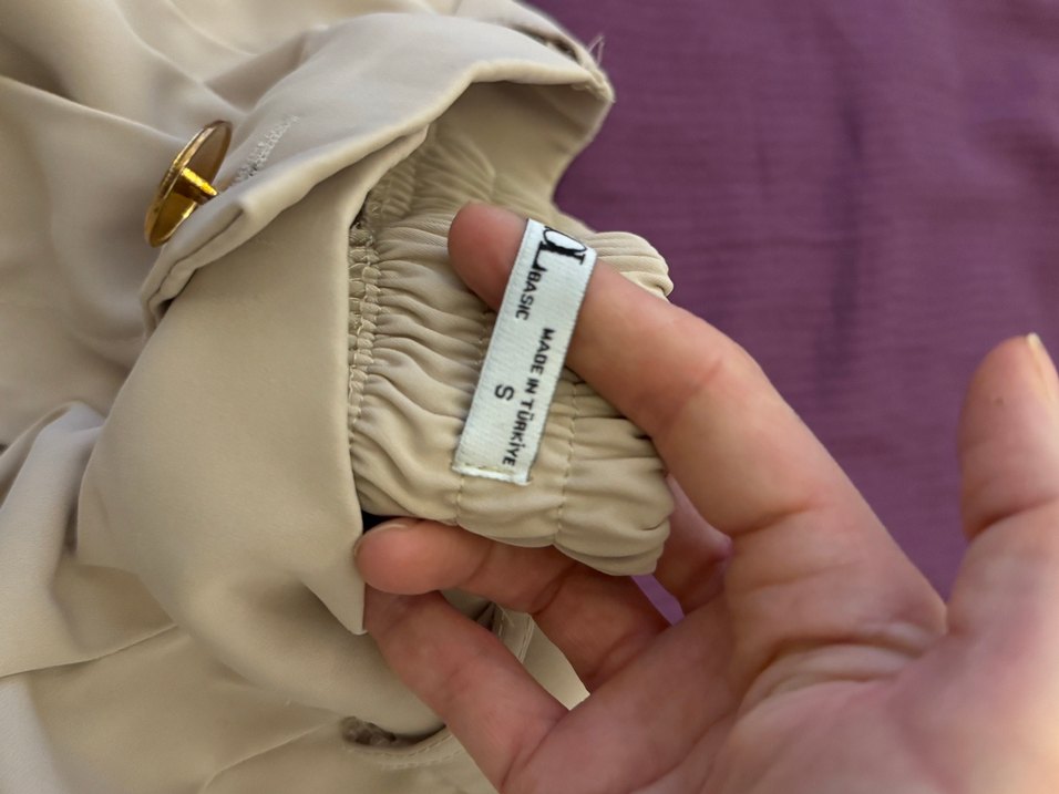 Bej Kadın Midi Kumaş Pantolon - Görsel 2