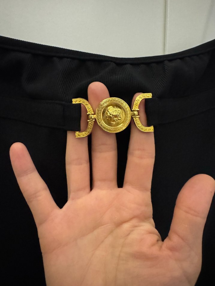 Uzun Siyah Drapeli Kadın Etek - Görsel 2