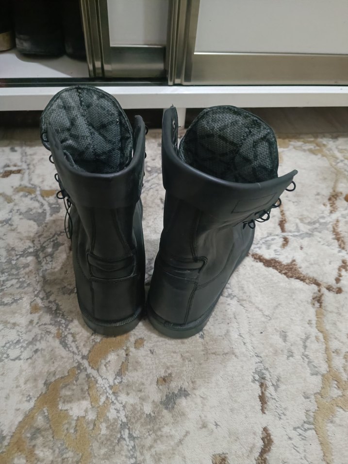 Siyah Kamuflaj Desenli Kemerli Erkek Bot - Görsel 2