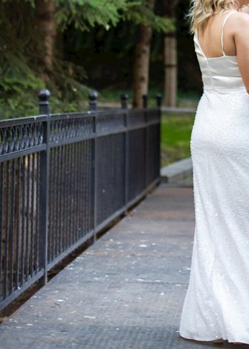 Turkuaz Drapeli Tek Omuzlu Uzun Abiye Elbise - Görsel 6