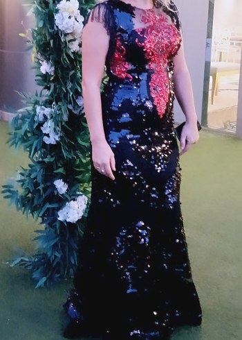 Turkuaz Drapeli Tek Omuzlu Uzun Abiye Elbise - Görsel 4