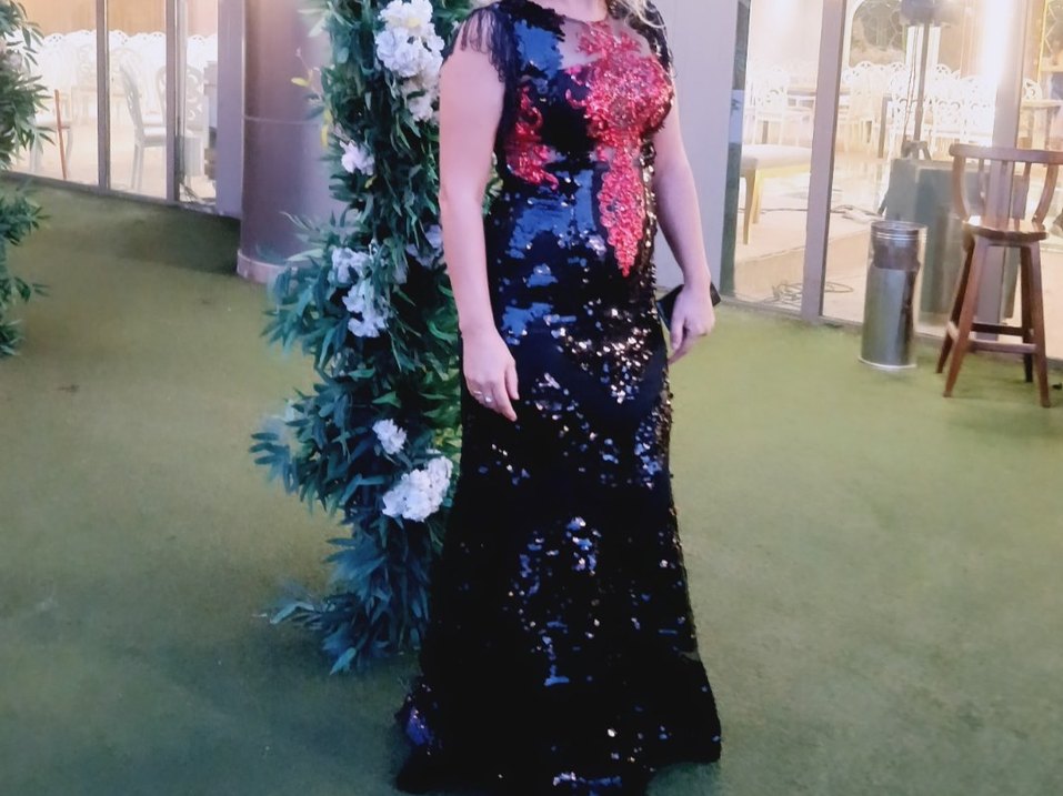 Turkuaz Drapeli Tek Omuzlu Uzun Abiye Elbise - Görsel 4