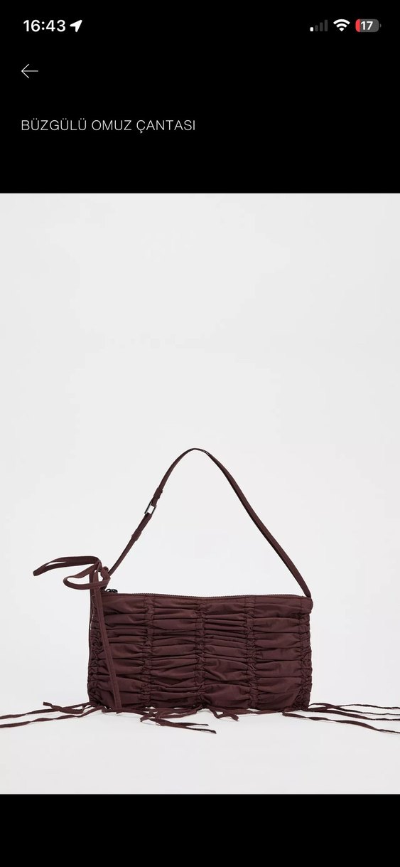 Kahverengi zara kadın çanta - Görsel 2
