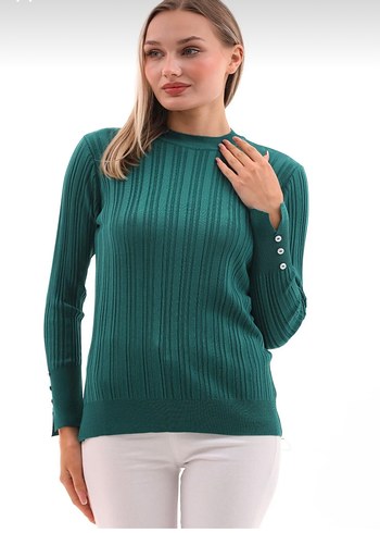 Siyah Triko Kadın Kazak - Görsel 2