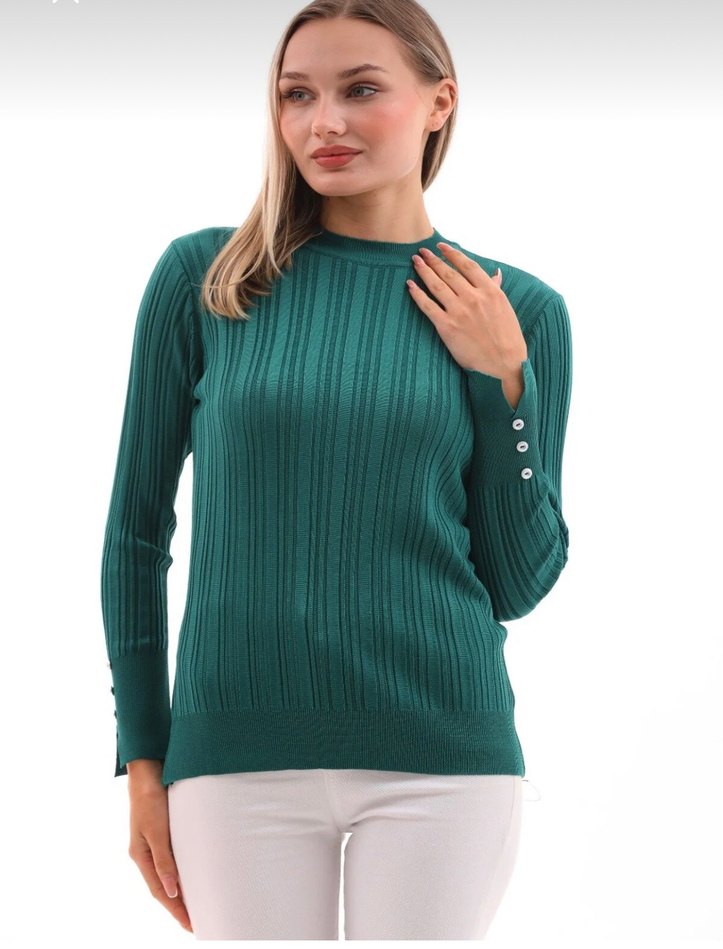 Siyah Triko Kadın Kazak - Görsel 2