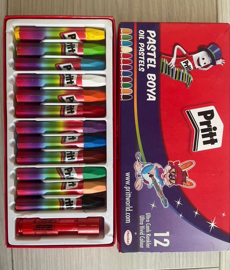 Pritt 12 Renk Yağlı Pastel Boya - Görsel 2
