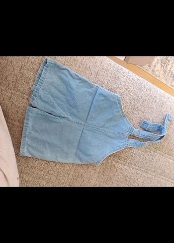 Renkli Nakışlı Erkek Çocuk Kot Şort Tulum - Görsel 2