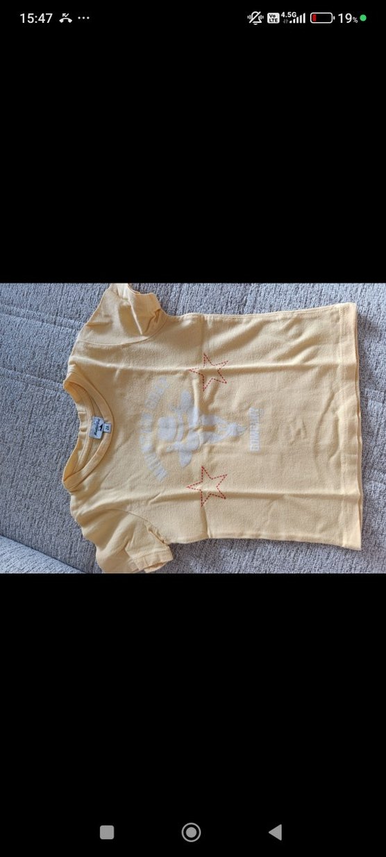 Erkek Çocuk Sarı Baskılı Kısa Kollu Tişört - Görsel 5