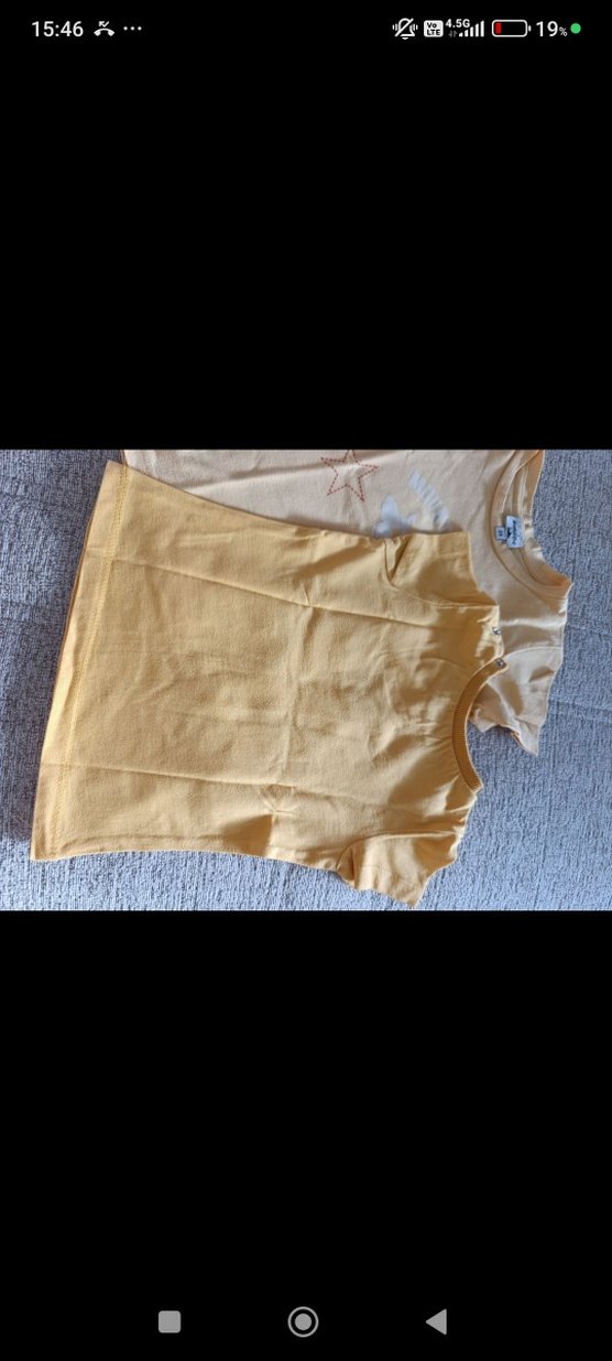 Erkek Çocuk Sarı Baskılı Kısa Kollu Tişört - Görsel 2