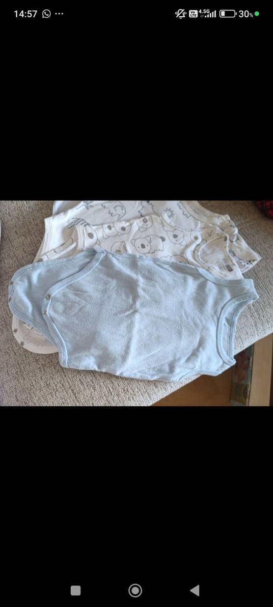 Düğmeli Kolsuz Pamuklu Bebek Body - Görsel 2