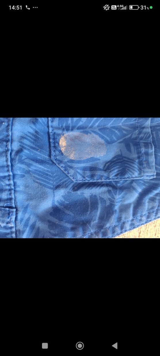 Mavi Erkek Denim Tulum, Bağlama Desenli - Görsel 3