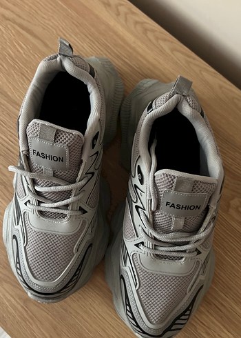 Gri Bağcıklı Spor Erkek Sneakers - Görsel 3