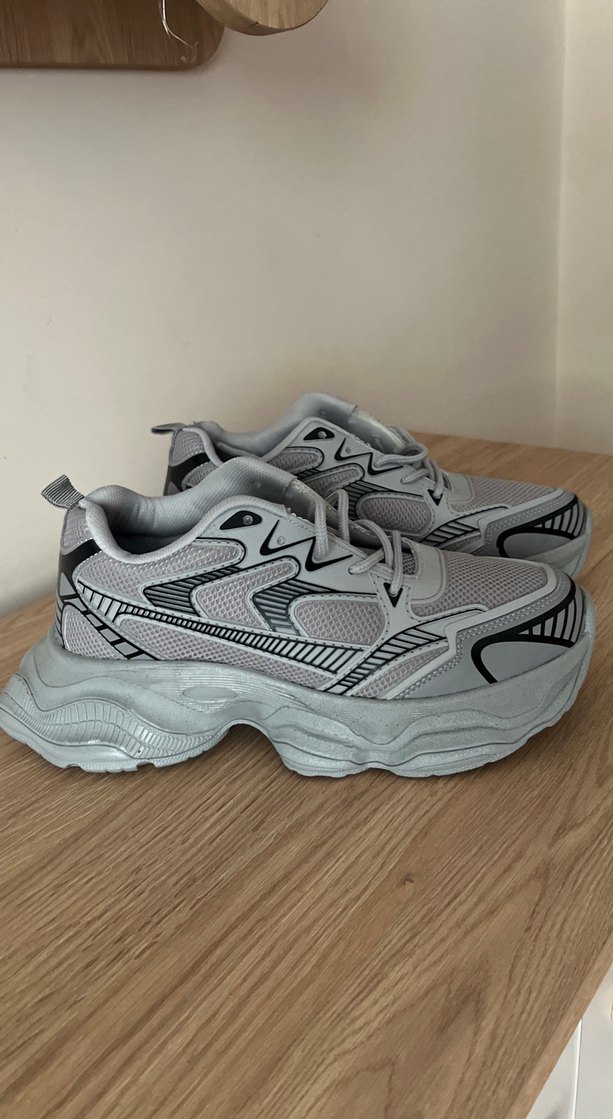 Gri Bağcıklı Spor Erkek Sneakers - Görsel 2