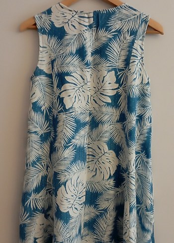 Mavi Desenli Bohem  Elbise - Görsel 3