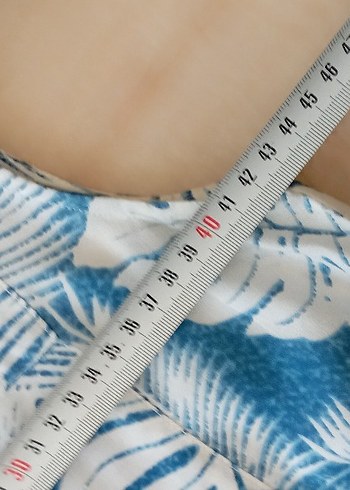 Mavi Desenli Bohem  Elbise - Görsel 5