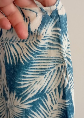 Mavi Desenli Bohem  Elbise - Görsel 4