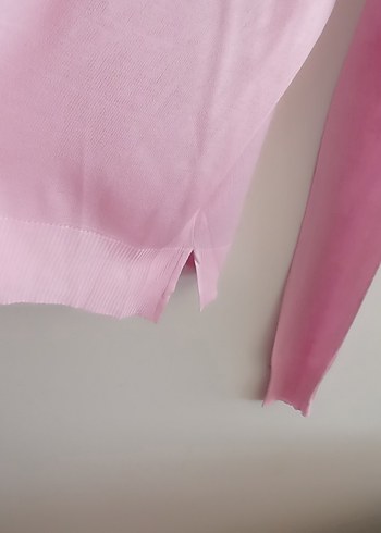 Kadın Pembe Uzun Kollu Yuvarlak Yaka Kazak - Görsel 4